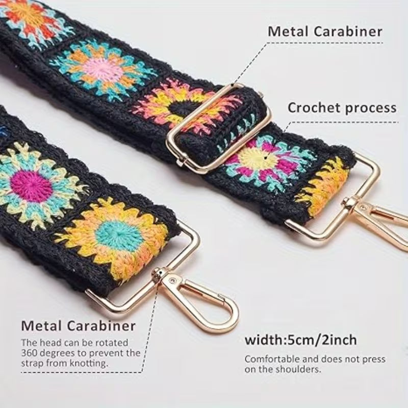 Retro Adjustable Woven Bag Straps