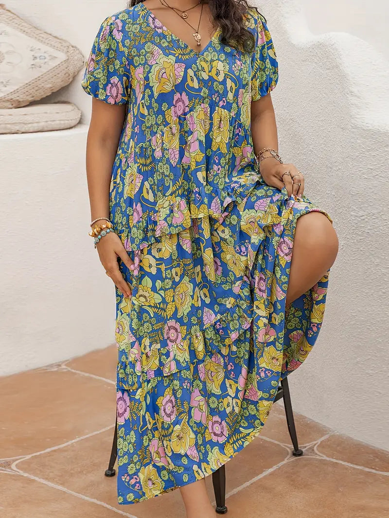 Rustty Dustty Plus Size Viscose Boho Dress