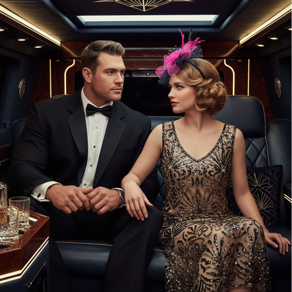 KOKO Mesh Feather Headband Fascinators