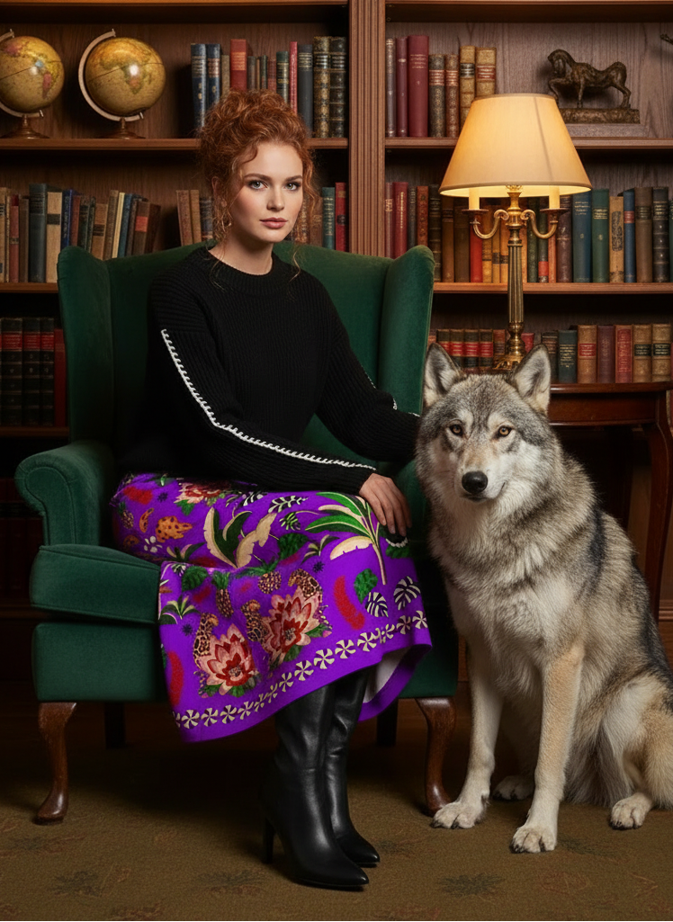 Tropical Rio Floral A-Line Skirt