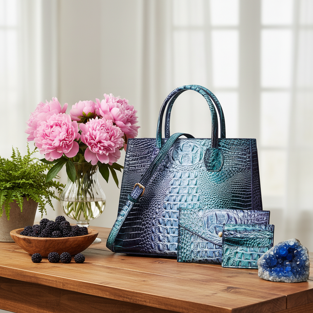 Crocodile Grain Crossbody Tote Bags