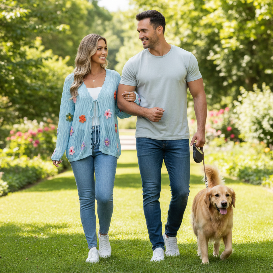 Plus Size Floral Applique Cardigans