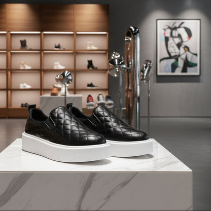 Quilted Platform Trainer Sneakers