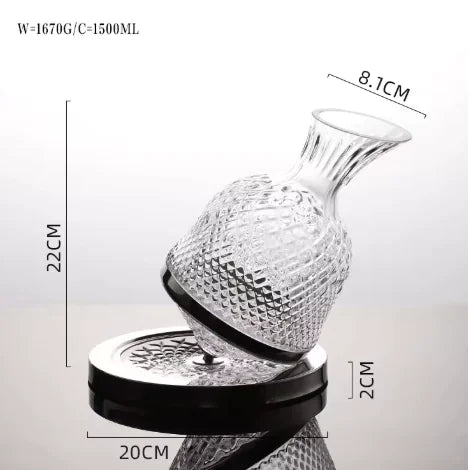 Luxury Rotating Crystal Decanter