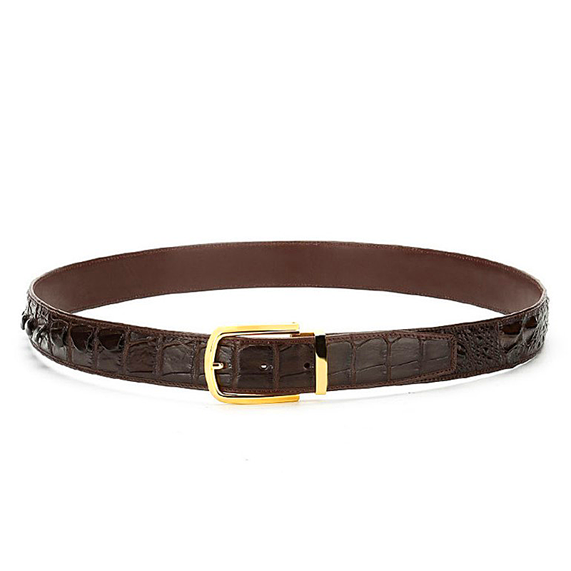 Hornback Crocodile Skin Leather Belts