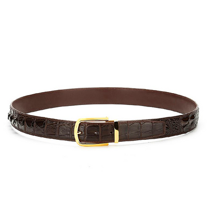 Hornback Crocodile Skin Leather Belts