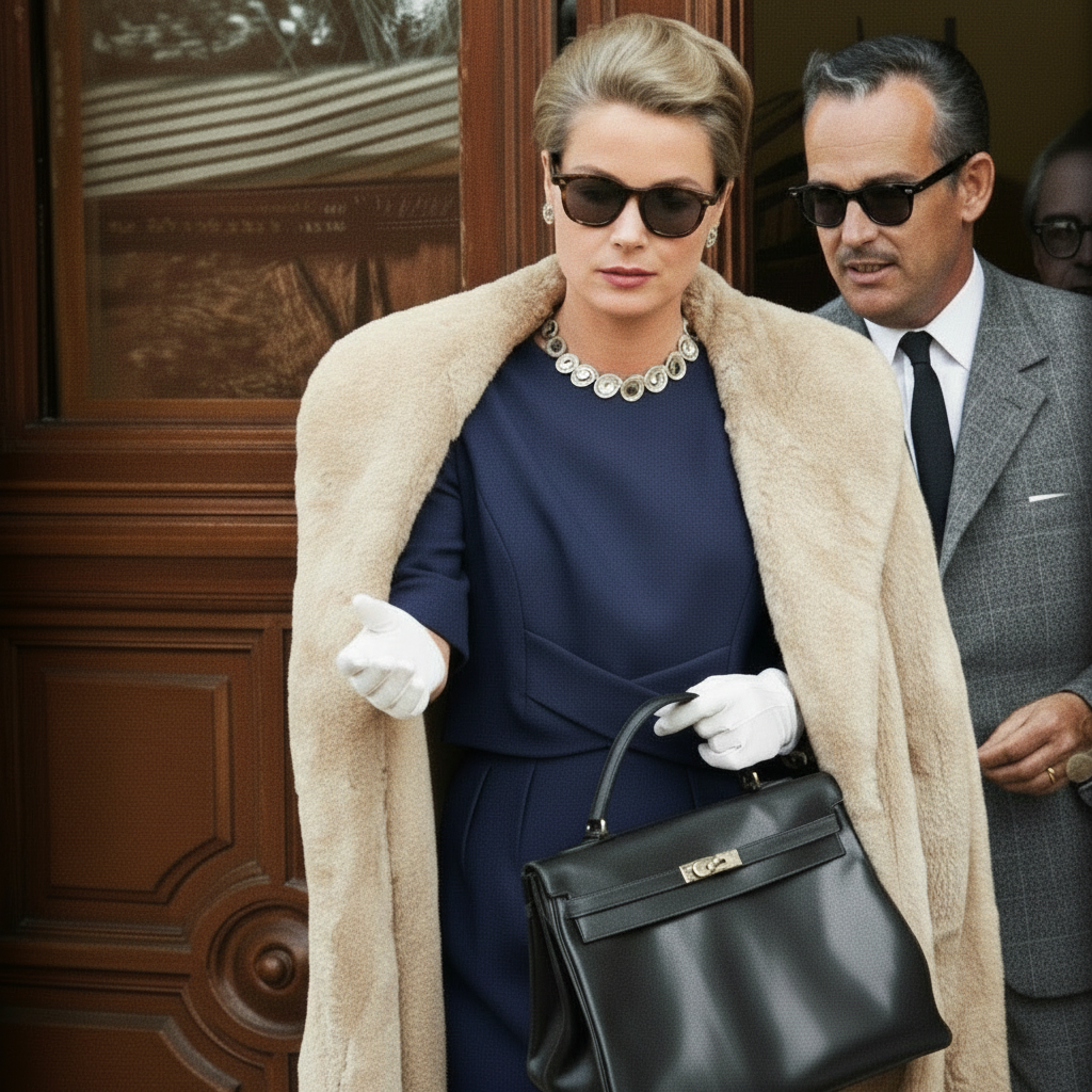 Birkin Inspired Kelly Mini Pochette Leather Handbags - The Monaco Collection