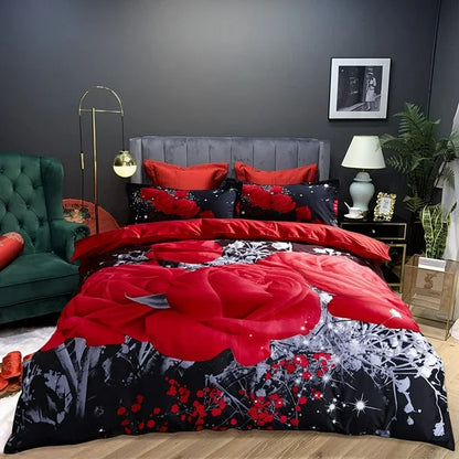 Rose Duvet & Pillowcase Bedding Sets