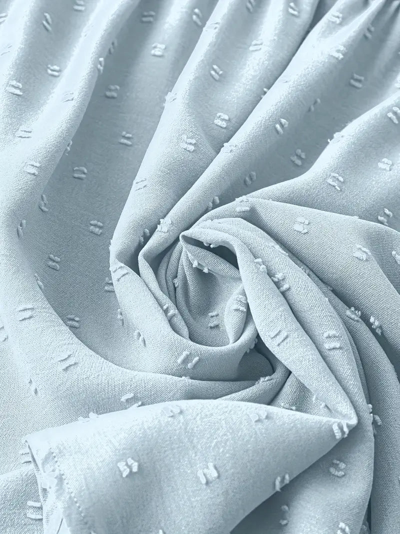 Polka Dot Textured Short Sleeved Blouse Top