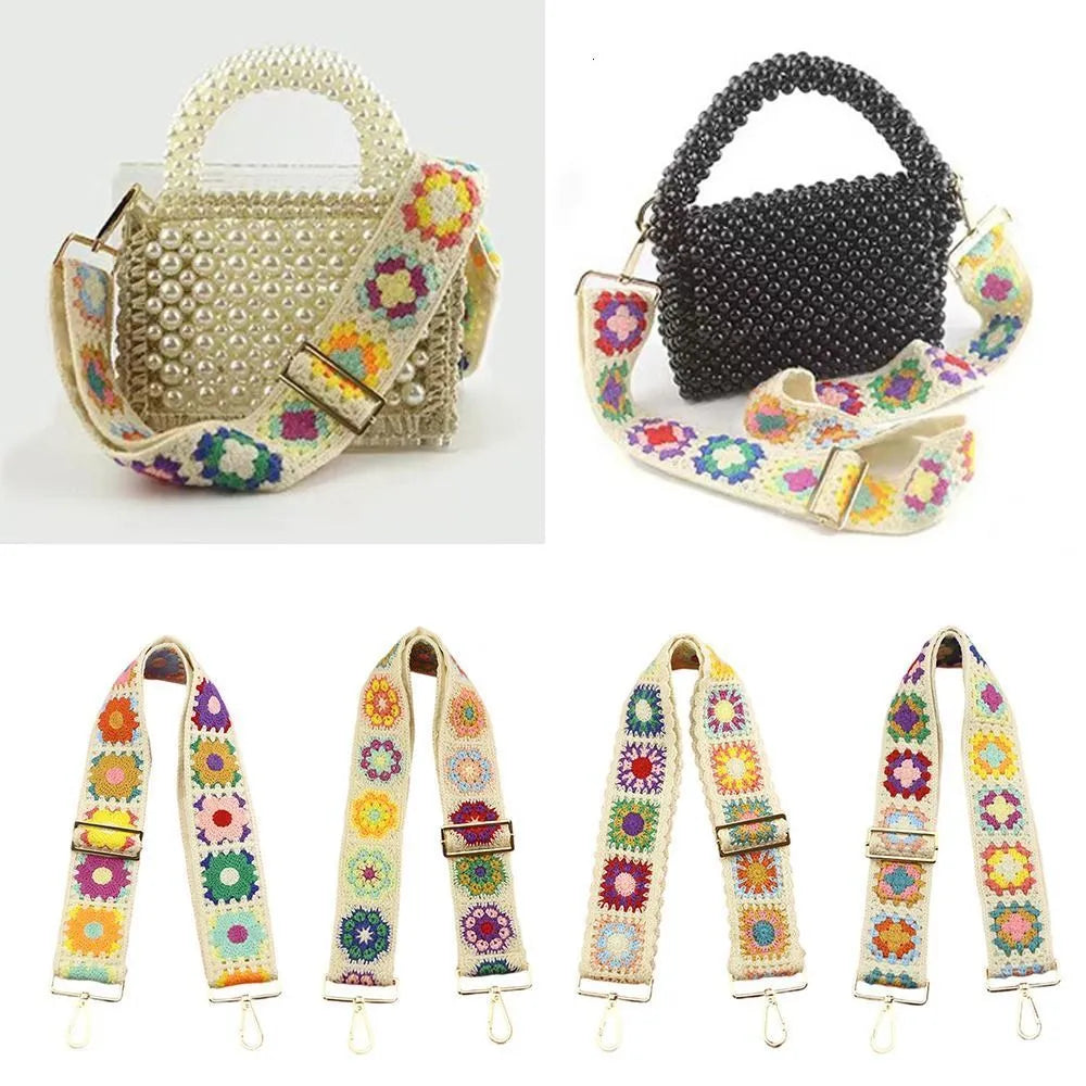 Retro Adjustable Woven Bag Straps