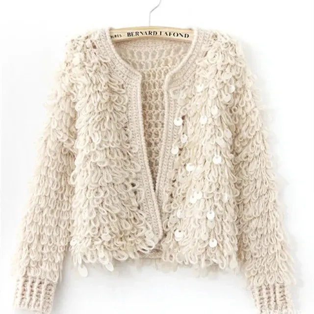 Tassel Sequined Cardigan