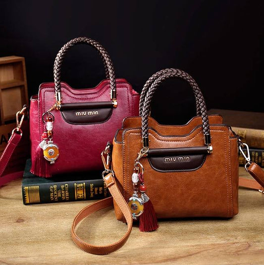 MIU MIN Leather Kelly Handbag