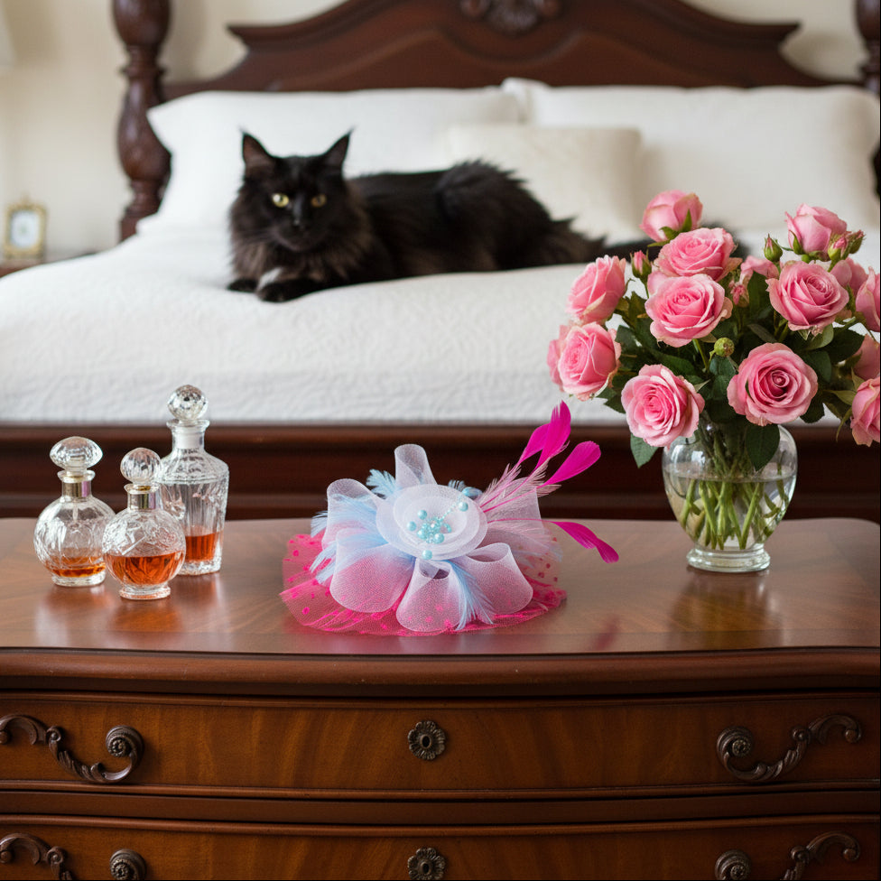 KOKO Mesh Feather Headband Fascinators