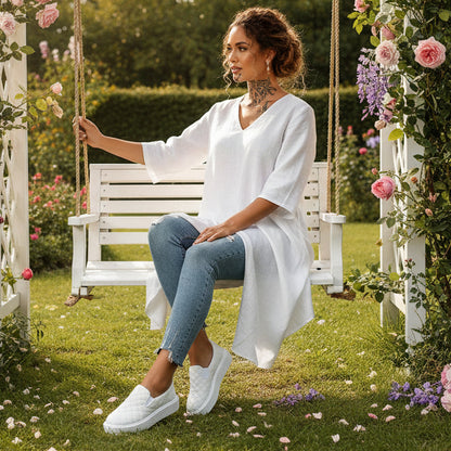 Quilted Platform Trainer Sneakers