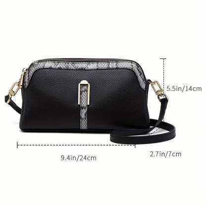 Birkin Inspired Genuine Leather Handbag - Dual Tone Snake Edition