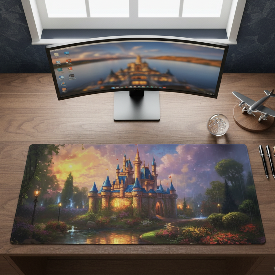 Gaming Mouse Pad - Kinkade Disney Castle