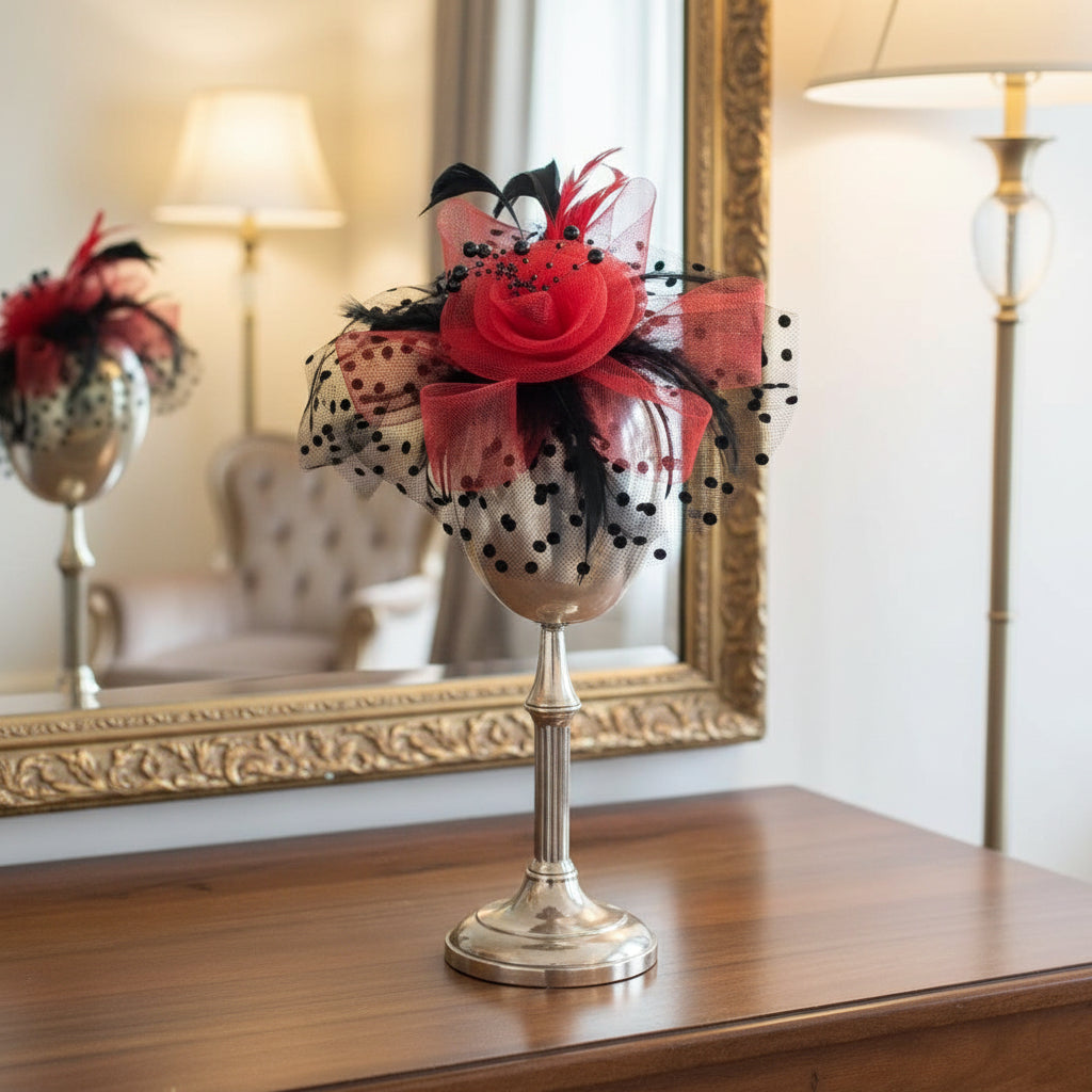 KOKO Mesh Feather Headband Fascinators