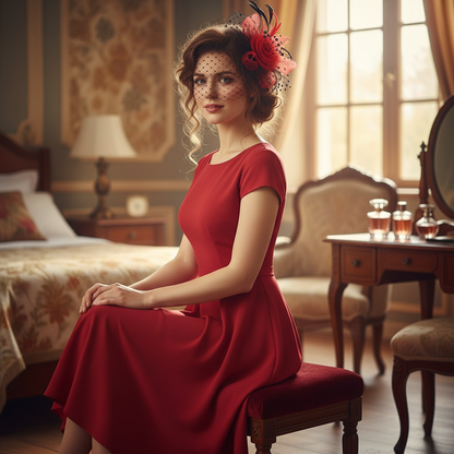 KOKO Mesh Feather Headband Fascinators