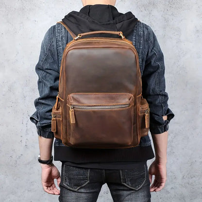 Langley Handmade Cowhide Leather Backpack