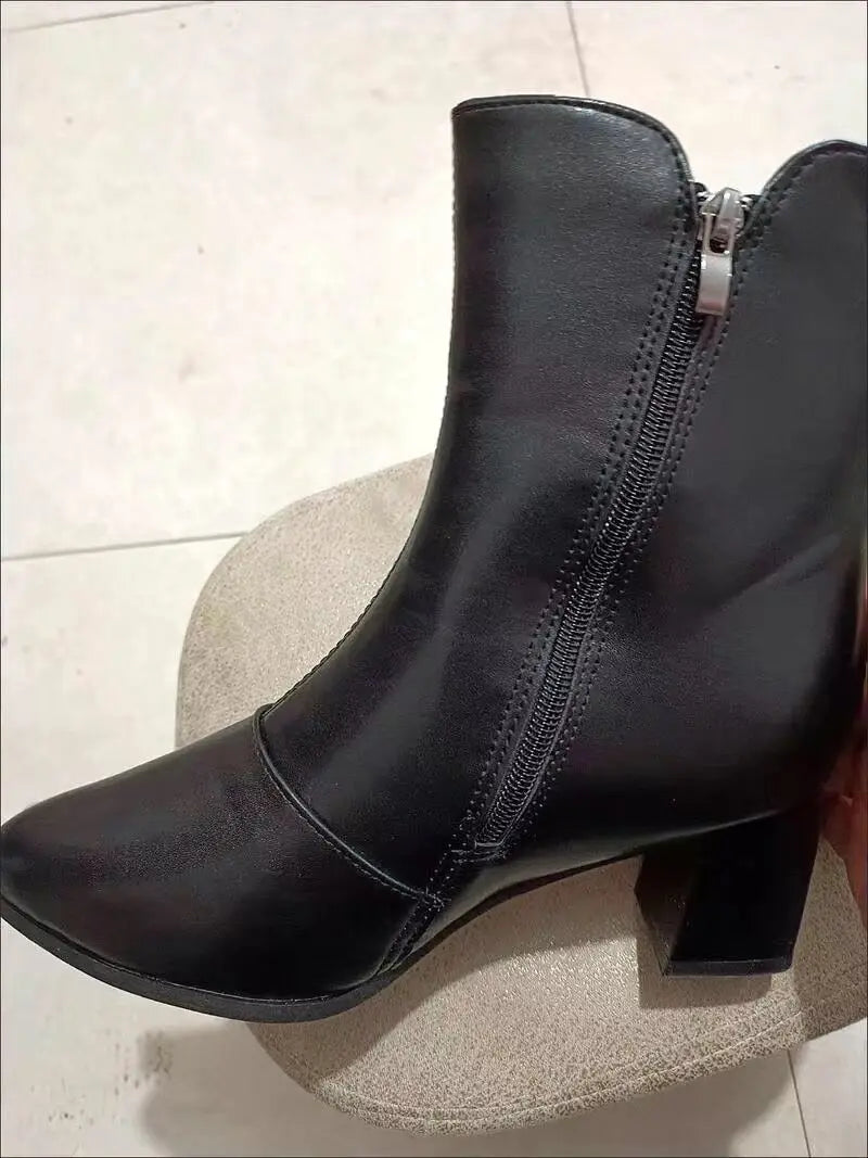 Millie Vegan Leather Ankle Boots