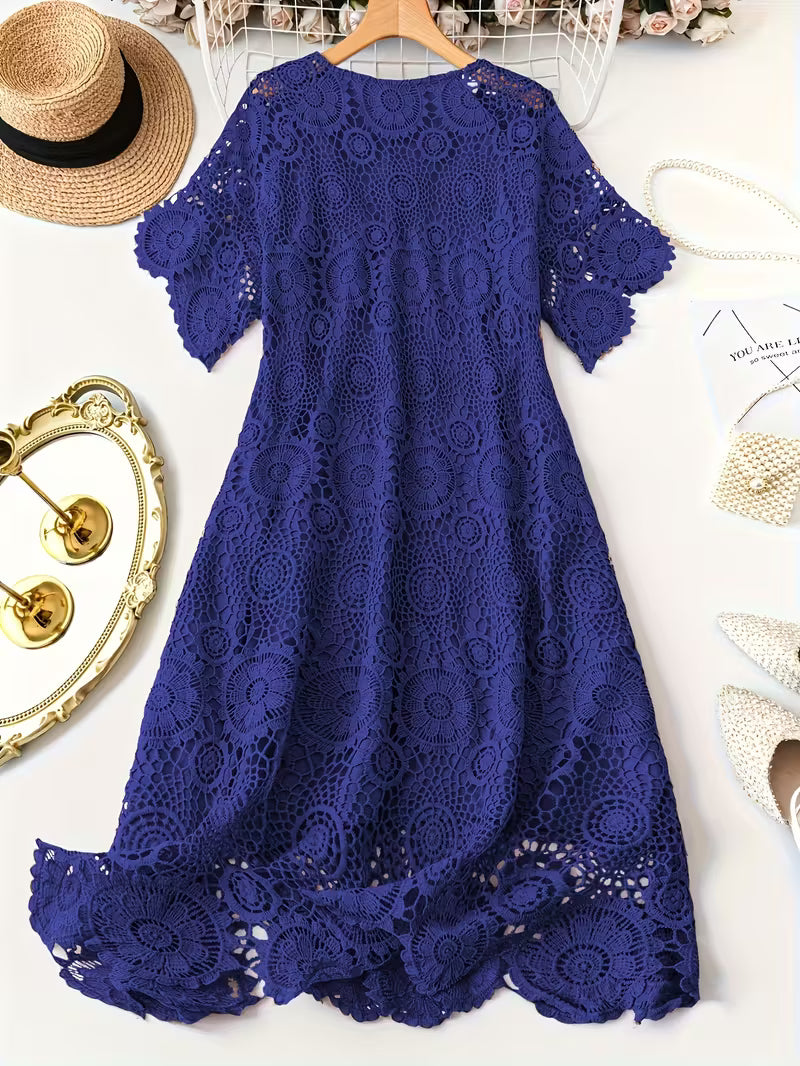 ZANZEA Plus Size Lace Maxi Dresses