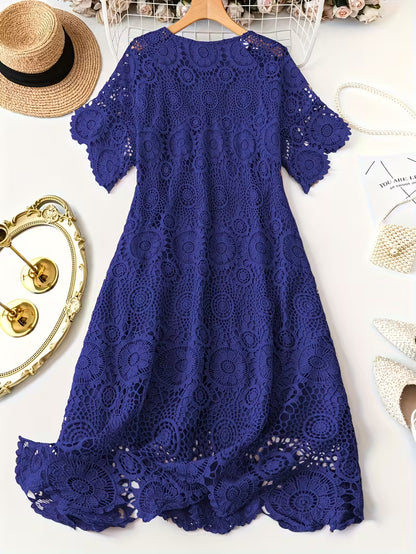 ZANZEA Plus Size Lace Maxi Dresses