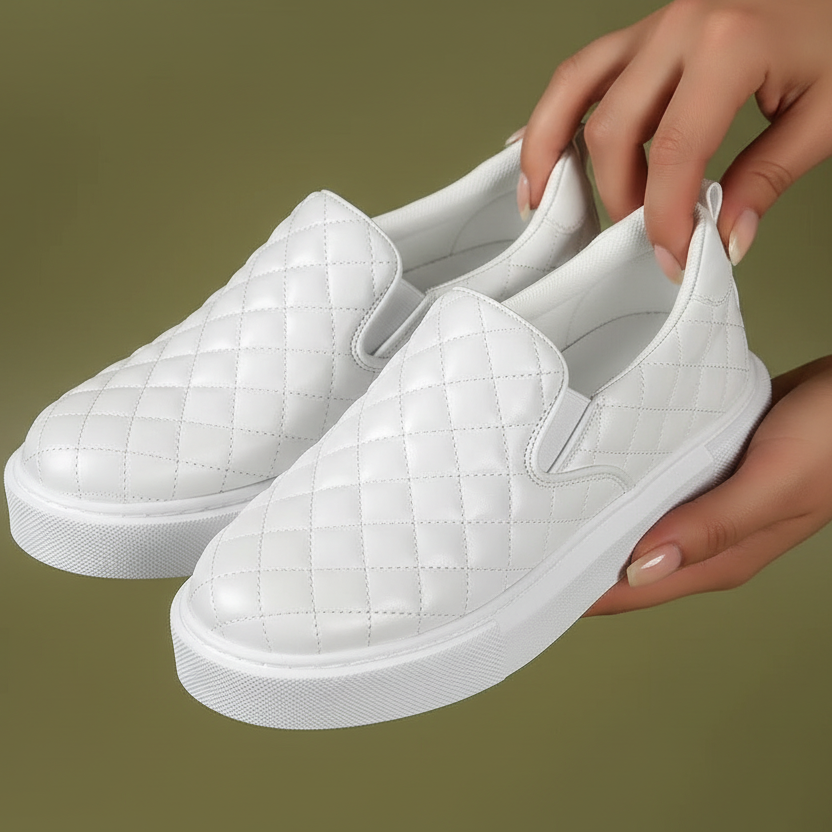 Quilted Platform Trainer Sneakers