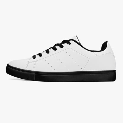 White Classic Low-Top Jensen Leather Sneakers