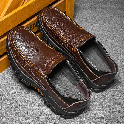 ONYX ASH Genuine Leather Slip-On Dress Shoes