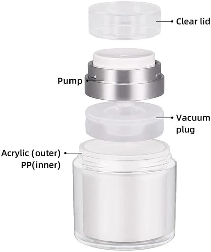 Acrylic Vacuum Pump Cream Dispenser Bottles