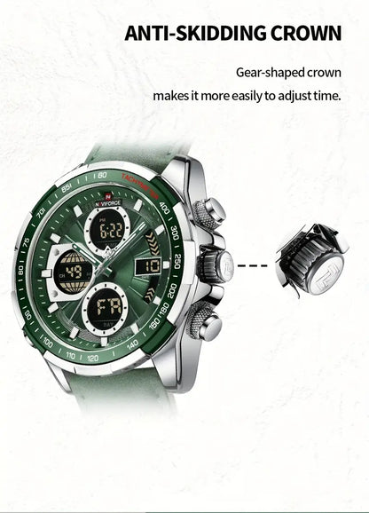 NAVIFORCE Luxury Waterproof Dual Display Sports Quartz Watch