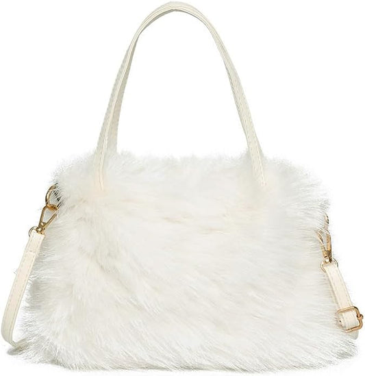 Faux Fox Fur Crossbody Tote Bags