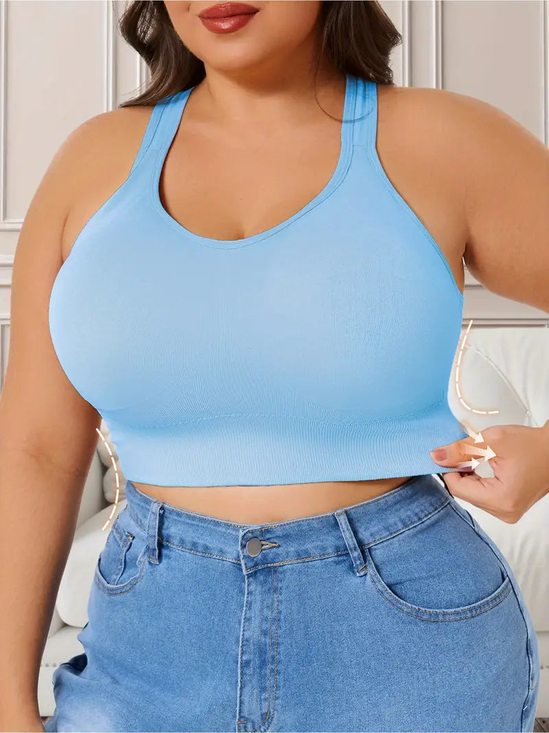 CELILIN Racerback Plus Size Sports Bras