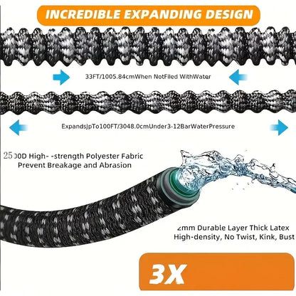 XPRO Expandable 3X High Pressure Garden Hose