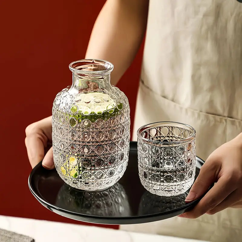Vintage Water Carafe and Glass Set