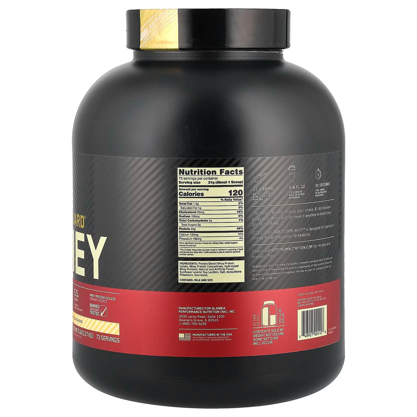 Optimum Nutrition Gold Standard 100% Whey Protein Powder