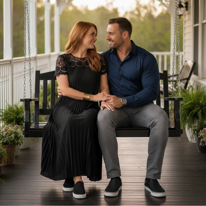 Plus Size Elegant Lace Trim Pleated Dress