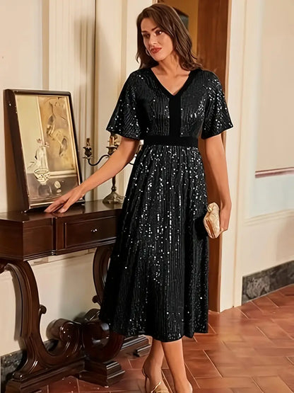 Gemma Sequin Midi Dresses