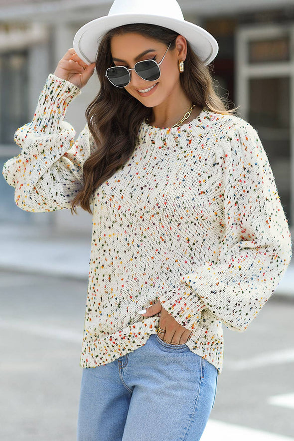 Polka Dot Knitted Sweater