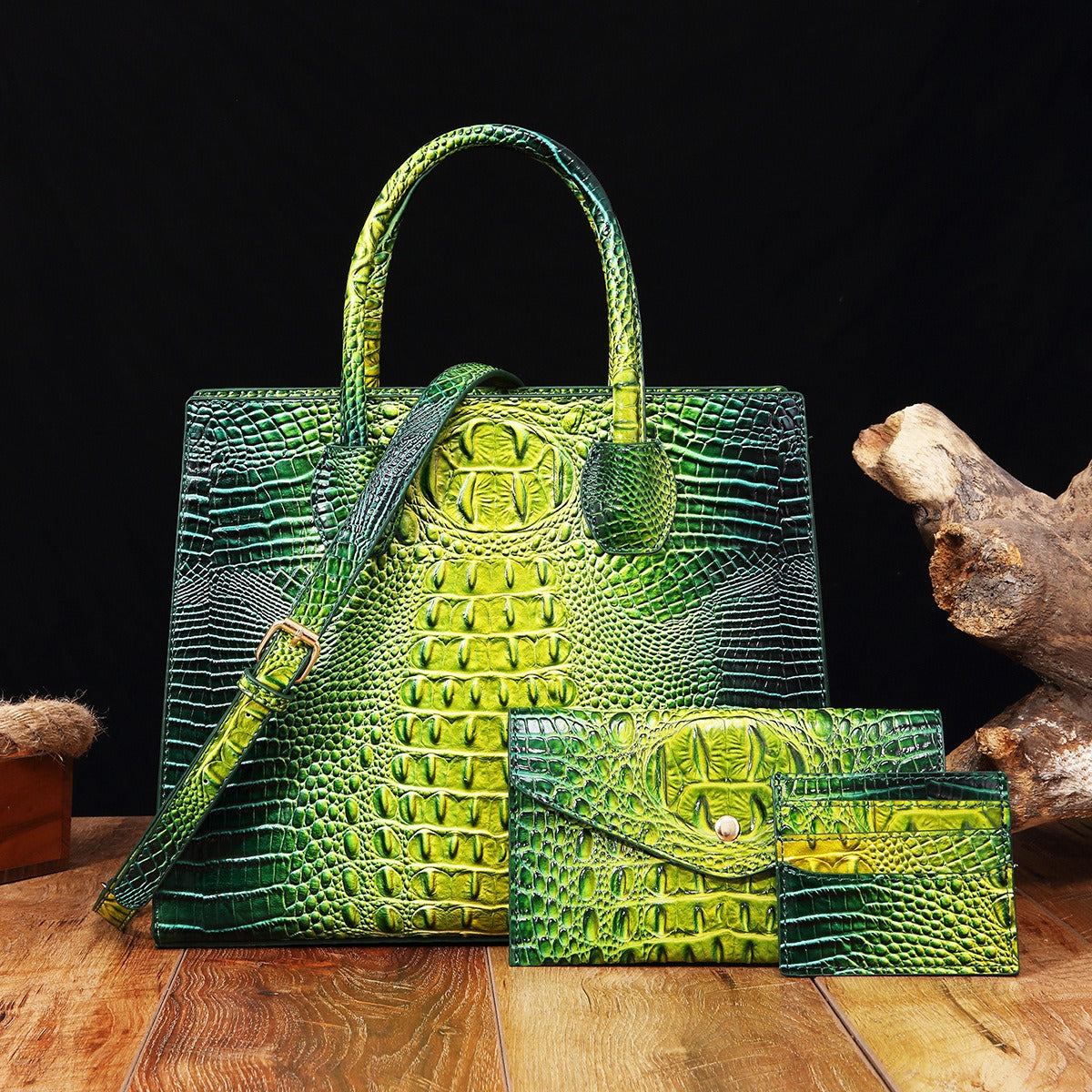 Crocodile Grain Crossbody Tote Bags