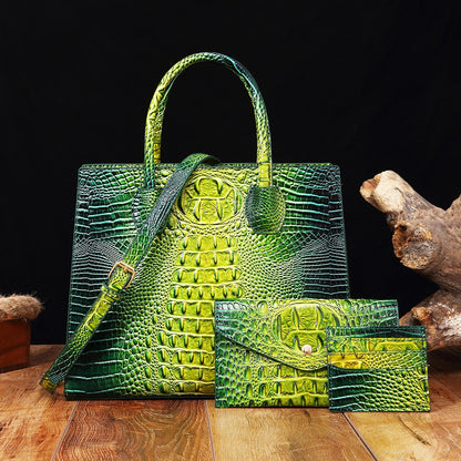 Crocodile Grain Crossbody Tote Bags