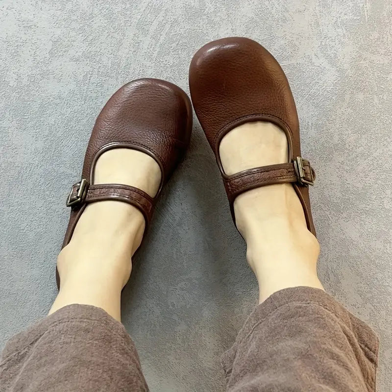 Mary Jane Classic Leather Flats