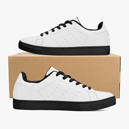 White Classic Low-Top Jensen Leather Sneakers