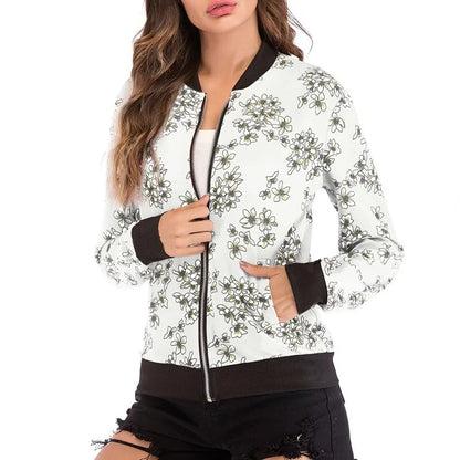 Retro Floral Bomber Jacket