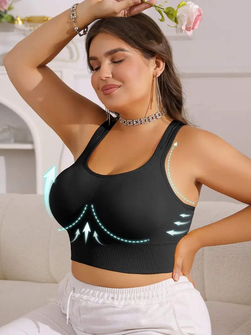 CELILIN Racerback Plus Size Sports Bras