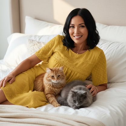 Chiffon Polka Dot Baby Doll Shortie Nightie