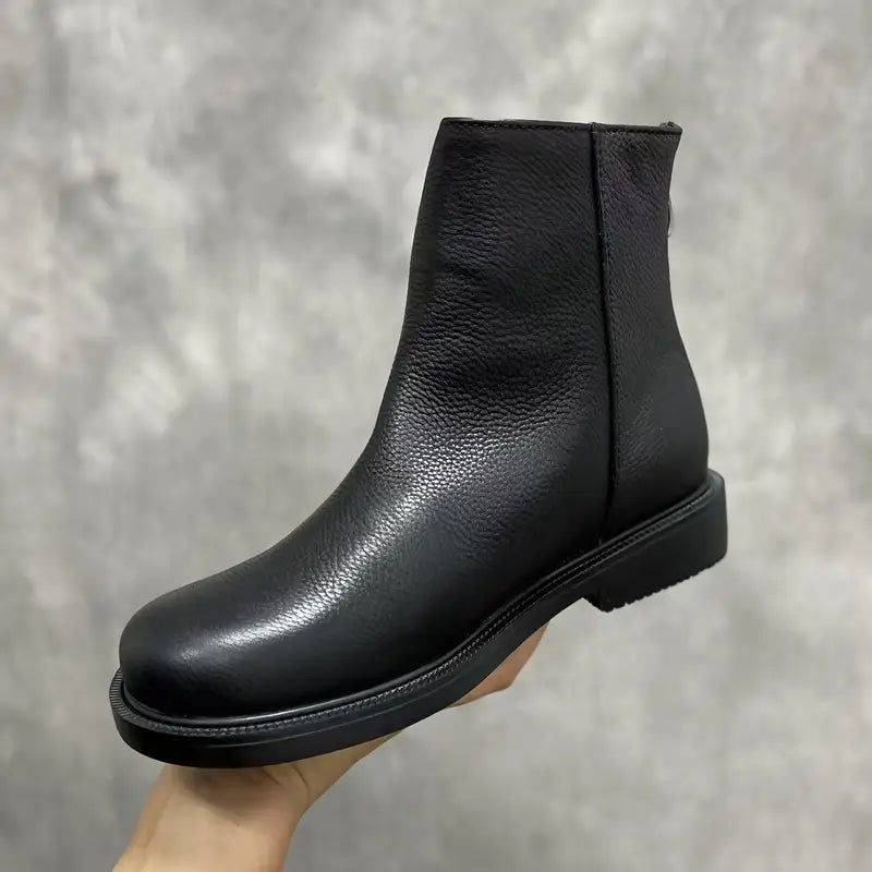 Genuine Leather Chelsea Ankle Boots