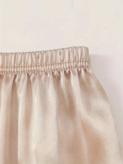 Satin Casual 3 Piece Pajama Sets