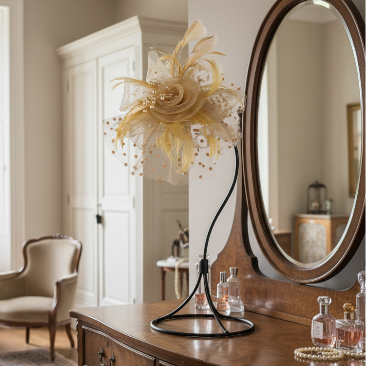 KOKO Mesh Feather Headband Fascinators