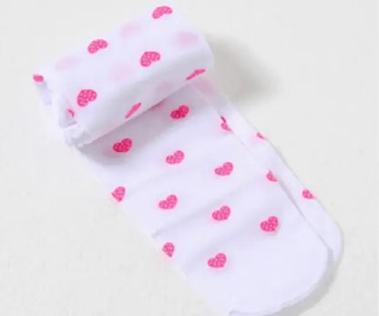 Love Heart & Dots Kids Pantyhose